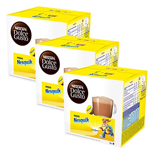 Nescafé Dolce Gusto Nesquik 3er, Kakao, Schokolade, 3 x 16 Kapseln, koffeinfrei