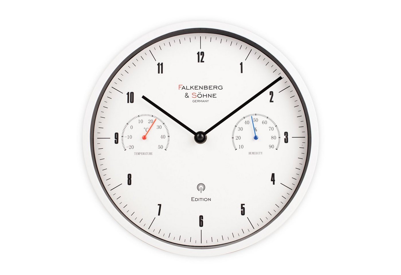 Falkenberg & Söhne Funkwanduhr 250 mm mit Thermometer und Hygrometer - Preisvergleich