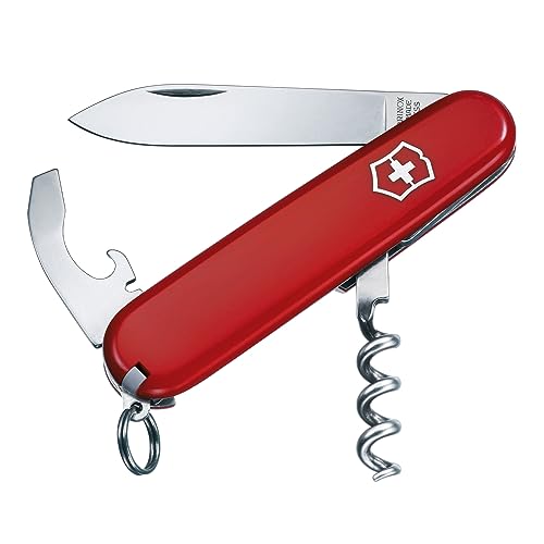 Victorinox, Taschenmesser, Waiter, 84 mm, rot (9 Funktionen, Klinge, Kapselheber, Dosenöffner, Korkenzieher)