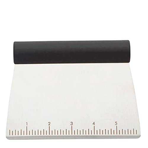 KitchenAid Schaber, Edelstahlschaber für Teig schaben, kratzen und schneiden, Spülmaschinenfest - Schwarz