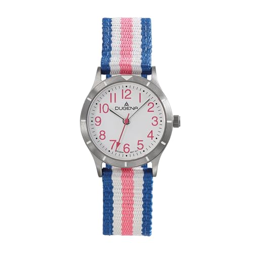 Dugena Kinder-Armbanduhr Adventure Kidz, Titan, wasserdicht, 10 bar, Farbe: Blau/Rosa