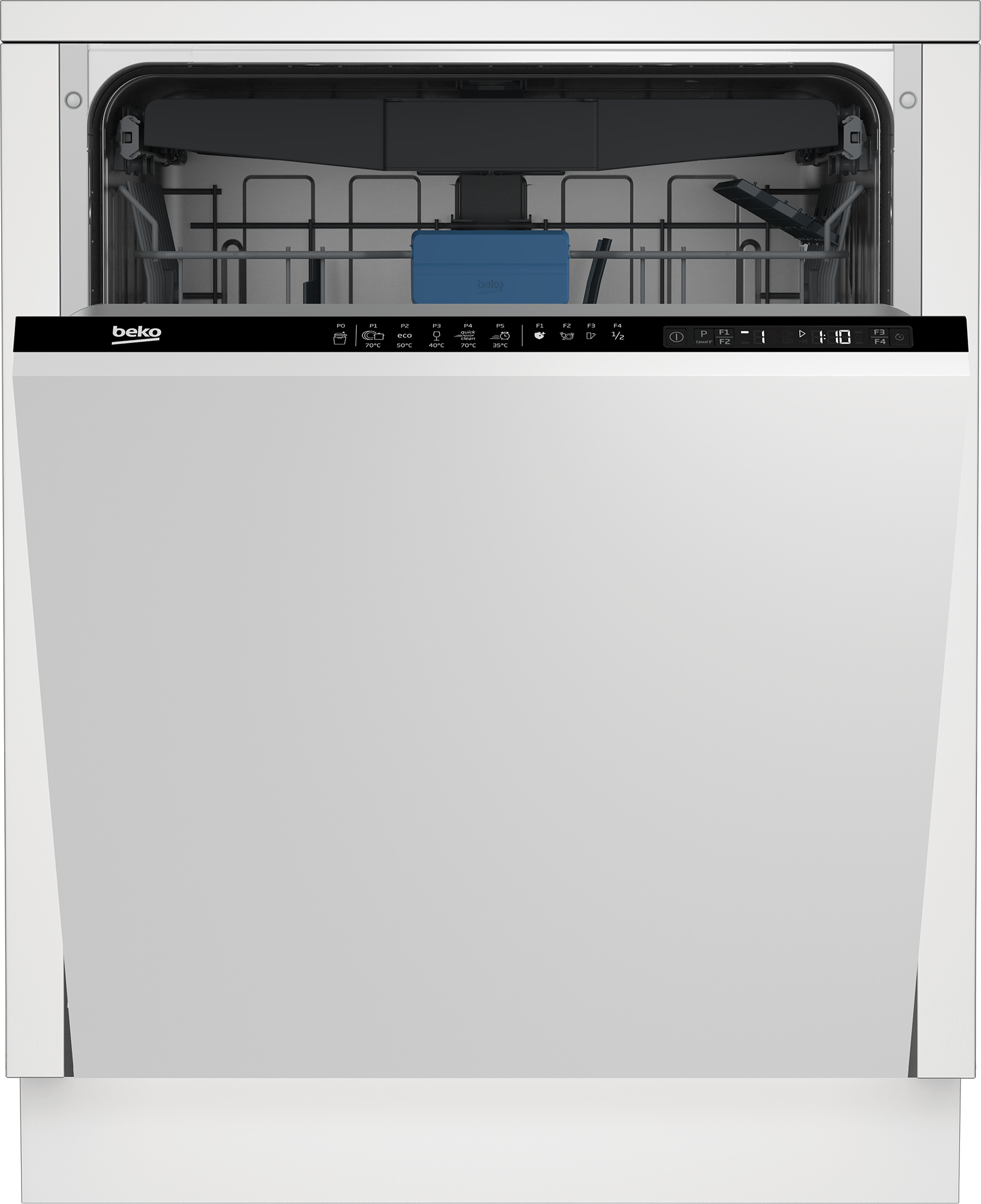 BEKO BDIN25530 Einbau-Geschirrspüler vollintegriert, 60 cm, 15 Maßgedecke, 5 Programme, 44 dB(A), höhenverstellbarer Oberkorb, SteamGloss