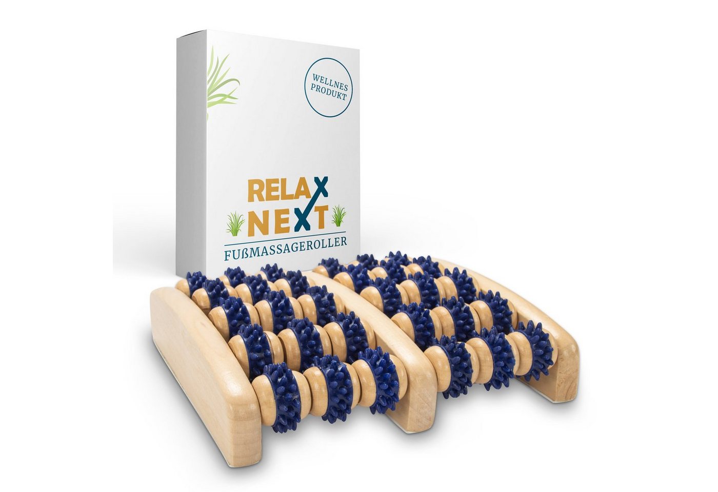 RELAX NEXT Fußmassagegerät Fußmassageroller aus Holz - auch als Geschenk, 1-tlg., Bambusholz, handlich und natürliche Materialien
