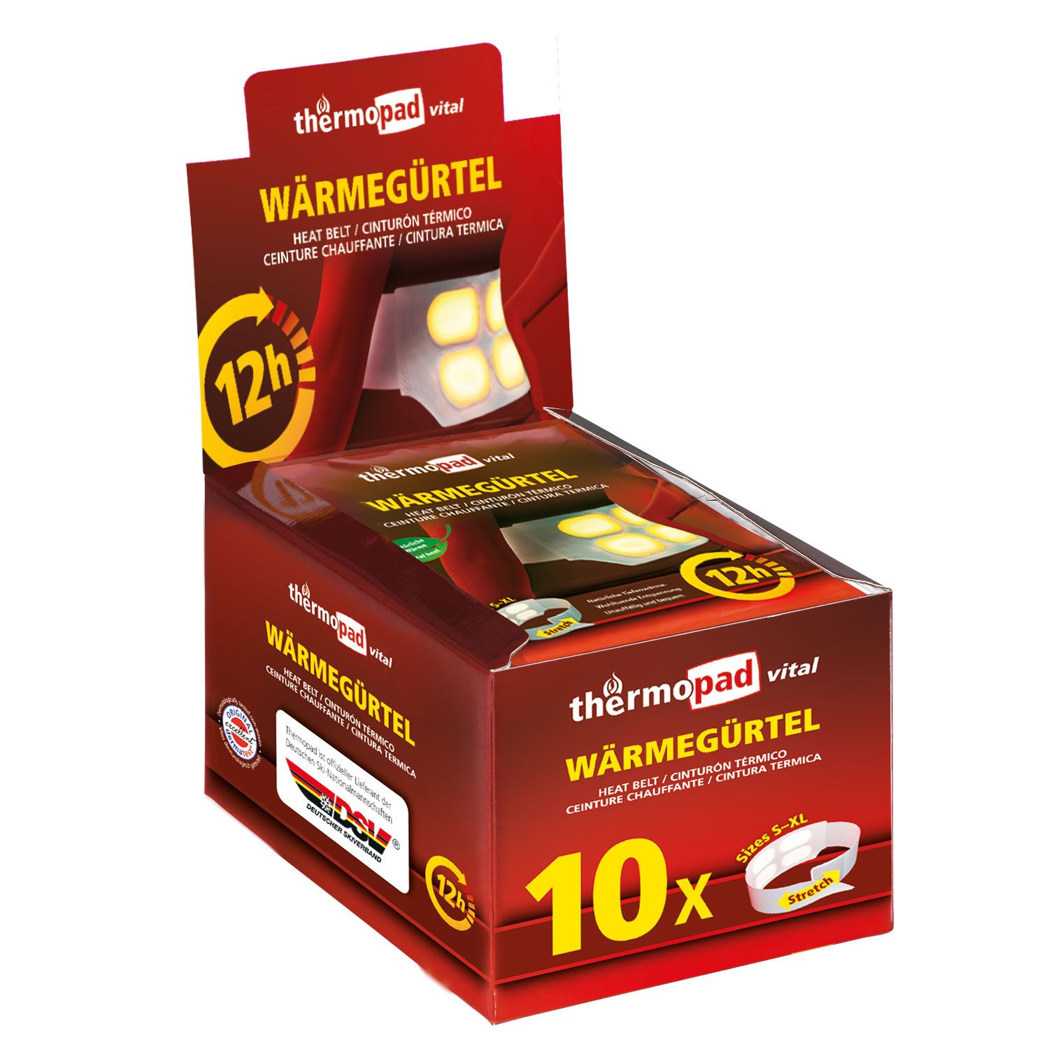 Thermopad Wärmegürtel 10er-Display, Thermopad VITAL, luftaktiviert, sofort einsetzbar, für den unteren Rücken