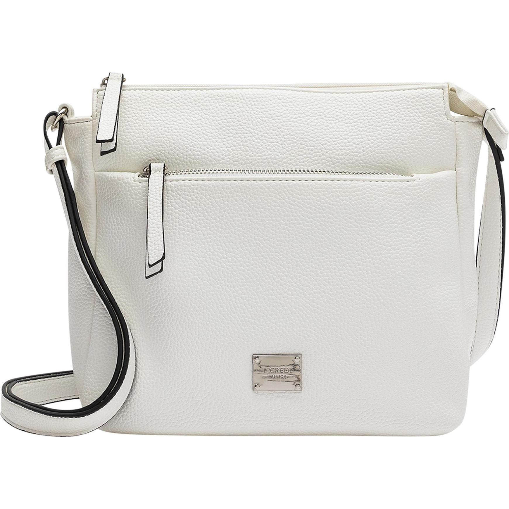 L.Credi Budapest Schultertasche, 25 cm, Polyurethan, praktische Innen- und Außentaschen, Reißverschluss, Schulterriemen