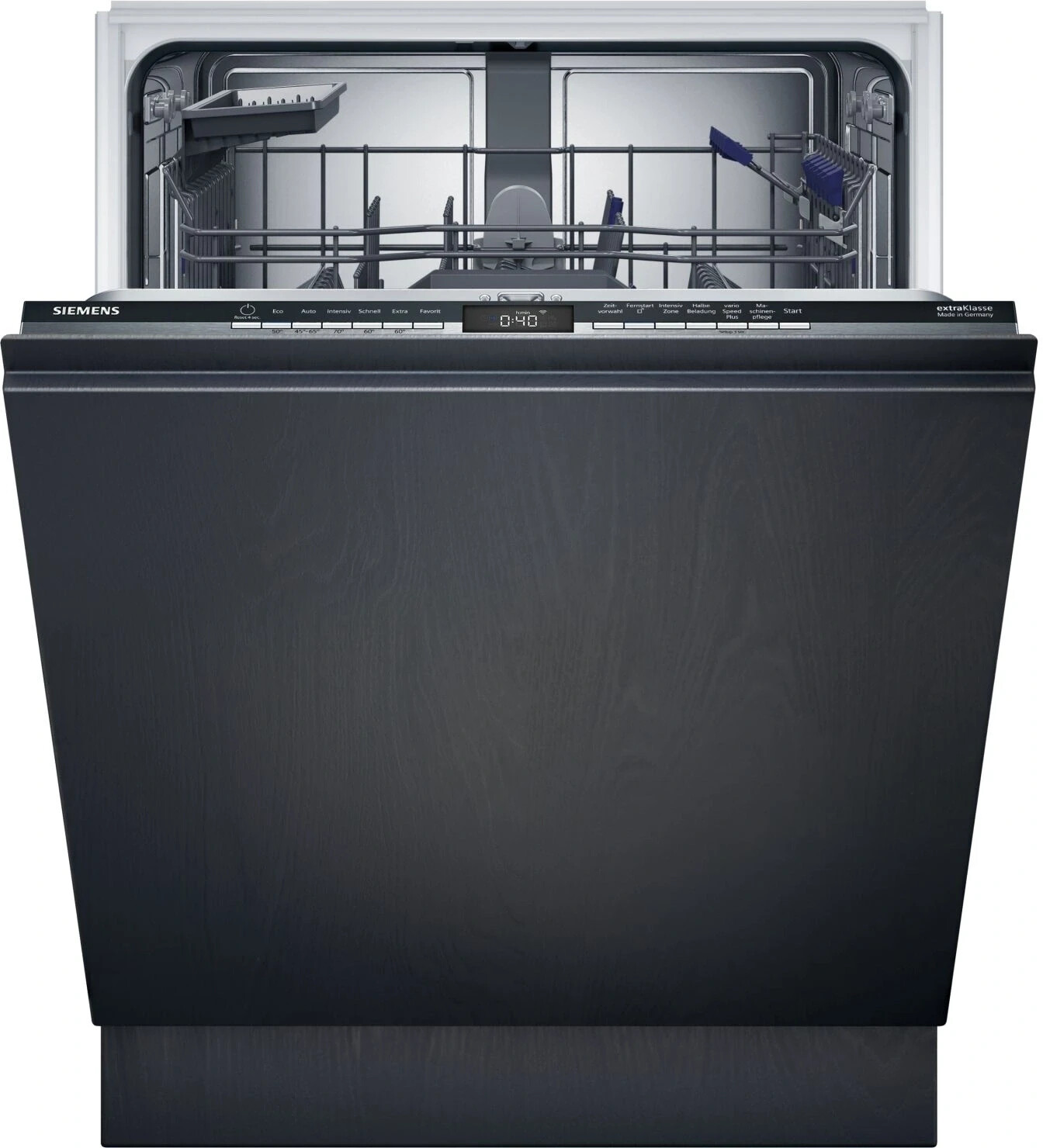 Siemens SN63EX02BD Geschirrspüler mit varioSpeed Plus, autoOpen dry, glassZone und timeLight Projektion