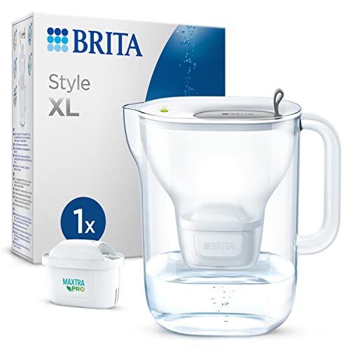 BRITA 3,6 l Filterkanne mit Maxtra Pro All-in-1-Kartusche, inklusive Smart-Light-LED und MicroFlow Technologie