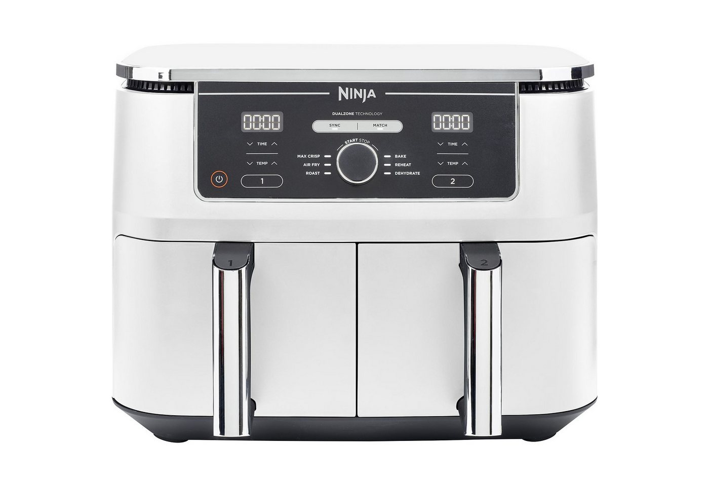 NINJA Foodi MAX Dual Zone AF400EU, Heißluftfritteuse mit 2470 W, 9,5 L, 6 Programmen für bis zu 8 Personen