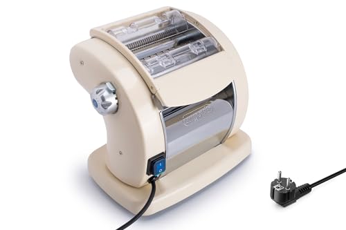 Imperia Pastapresto Elektrische Nudelmaschine, 100% Made in Italy, mit 220V-Elektromotor, für Lasagne, Tagliolini, Fettuccine, Silber
