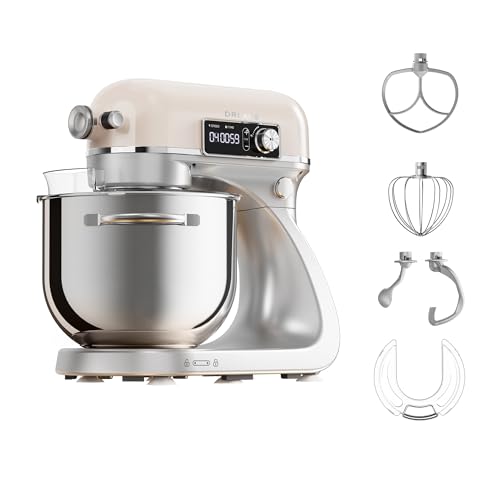 dreame MX60 Küchenmaschine Standmixer, 6 L mit patentiertem Doppelknethaken, 800 W DC-Motor und intelligentem Display, 12 Geschwindigkeiten