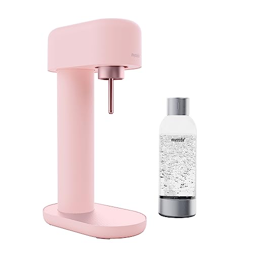 Mysoda Ruby 2 Basispaket Wassersprudler aus Aluminium mit 1-Liter-Wasserflasche - Rosa