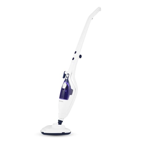 Zeegma Dampfmopp Puur Prime Control 13 in 1, Handdampfreiniger mit 1500 W, 400 ml, klappbar, für Böden, Teppiche, Fliesen, reinigungsmittelfreie Reinigung