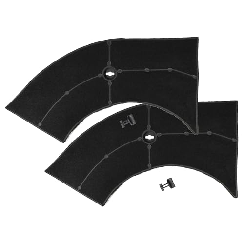 vhbw 2x Aktivkohlefilter kompatibel mit Ikea HOO A00 W, HOO A10 W, HOO A105, HOO A40 5, HOO A40 W Dunstabzugshaube - 28 x 13,3/9,5 x 2,6 cm - Schwarze Aktivkohlefilter 2er Pack von vhbw