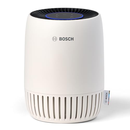 Bosch Air 1000, Luftreiniger für Räume bis 23 m² mit 3-in-1 Luftfilter, Automatikmodus, Ruhemodus (< 25 dB(A)), CADR: 100 m³/h, USB-C-Lademöglichkeit