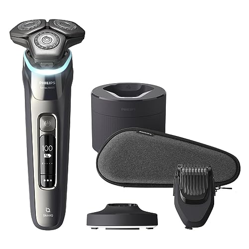 Philips Shaver Series 9000 - Elektrischer Nass- Und Trockenrasierer Mit SkinIQ-Technologie Und Barttrimmer-Aufsatz (Modell S9987/59)