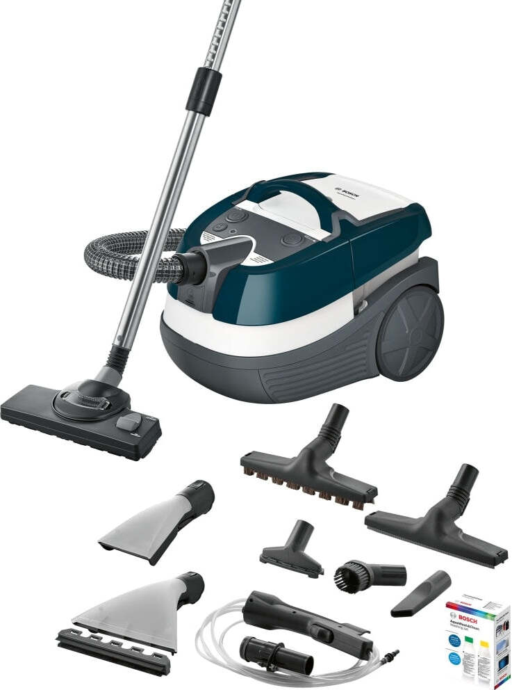 Bosch Serie 4 BWD41720 Staubsauger 5 l Trommel-Vakuum Trocken&Nass 1700 W Staubbeutel (BWD41720) Grau, Türkis, Weiß