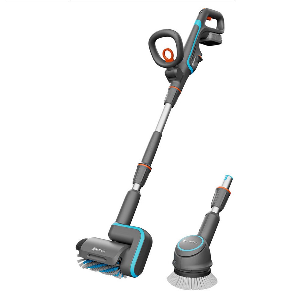 GARDENA Akku-Hand-und Stielstaubsauger 14842-20 Akku-Multi-Reiniger AquaBrush Universal, effektive Nassreinigung, Laufzeit 30 Minuten