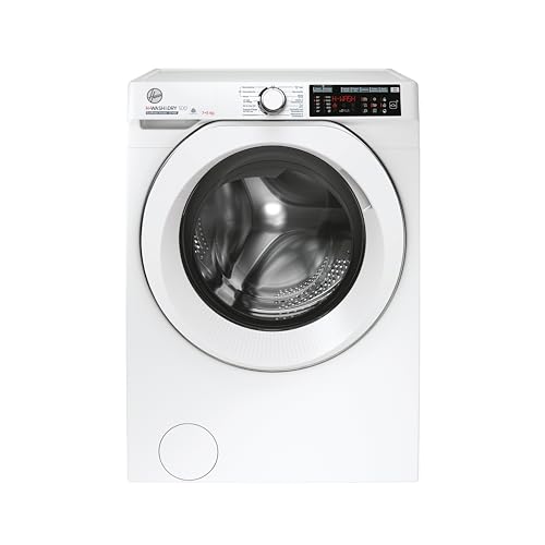 Hoover H-WASH&DRY 500 HDQ 475AMC-84 Waschtrockner / 7 kg Waschen, 5 kg Trocknen/Wi-Fi und Bluetooth/Virtueller Kleiderschrank/All in One, Smarte Bedienung, Virtueller Kleiderschrank, All in One, 3 Spezialprogramme, Fleckenoption - Weiß