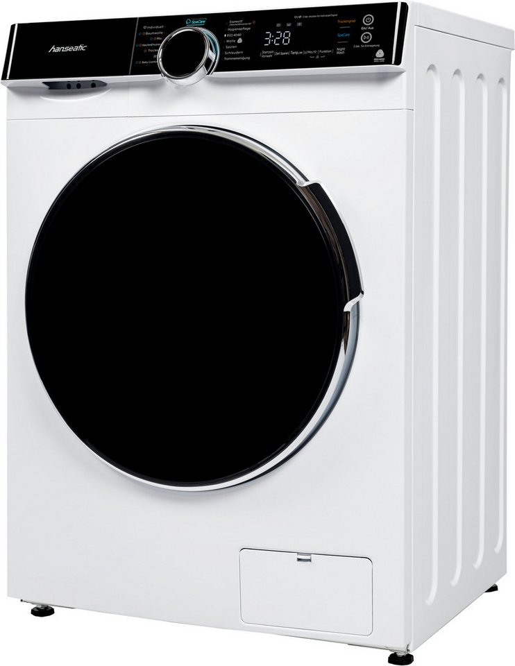 Hanseatic Waschtrockner HWDK86AD, 8 kg Waschen, 6 kg Trocknen, 1400 U/min, kompakt für 2-3 Personenhaushalte