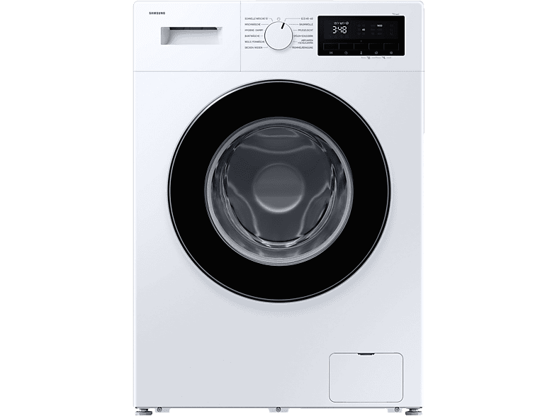 SAMSUNG WW90FG3M05AWEG Waschmaschine mit 9 kg Fassungsvermögen, 1400 U/min, Hygiene-Dampfprogramm und LED-Display, weiß