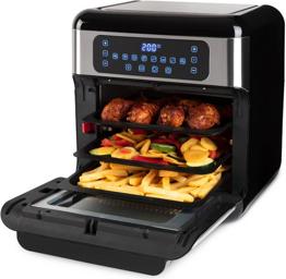 Inventum GF1200HLD - Airfryer oven - Heteluchtfriteuse met roterende mand - Inhoud 12 liter - Zwart/RVS, Kleinbackofen
