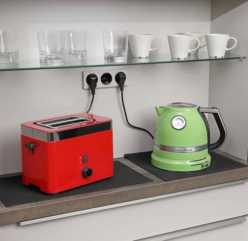 Firemat FireMat Black Edition - feuerfeste Unterlage, 19x19cm, TÜV-zertifiziert, aus nicht entflammbarem Aramid, temperaturbeständig bis 300°C