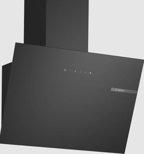 Bosch DWK65DK6K, Kopffreihaube Dunstabzugshaube schwarz, Wandmontage, Energieeffizienz A, TouchControl, 3 Leistungsstufen + 1 Intensivstufe, LED-Beleuchtung