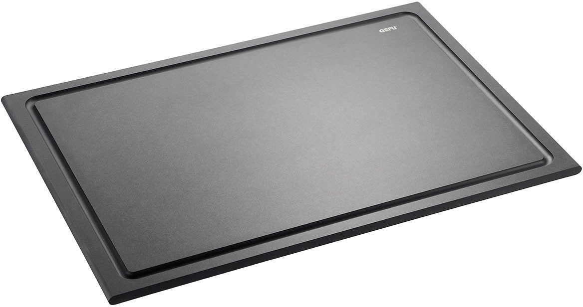 GEFU Schneidebrett SLIZE, Holzpapierfaser, nachhaltig: 80 % recyceltes Material, Saftrille