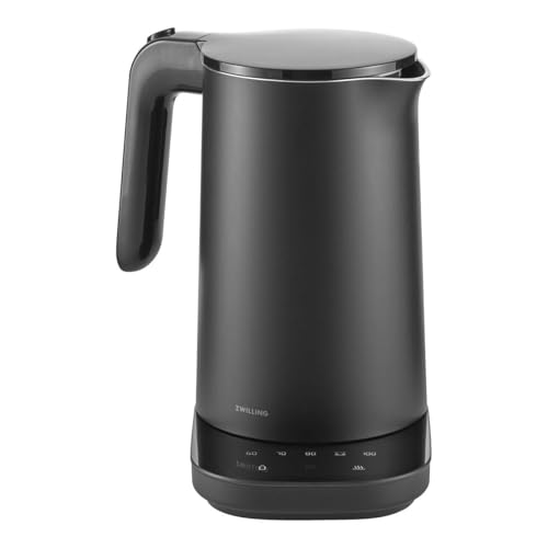 Zwilling Enfinigy Wasserkocher PRO 1l, kompakter Wasserkocher mit 6 Temperatureinstellungen und Warmhaltefunktion, Schwarz