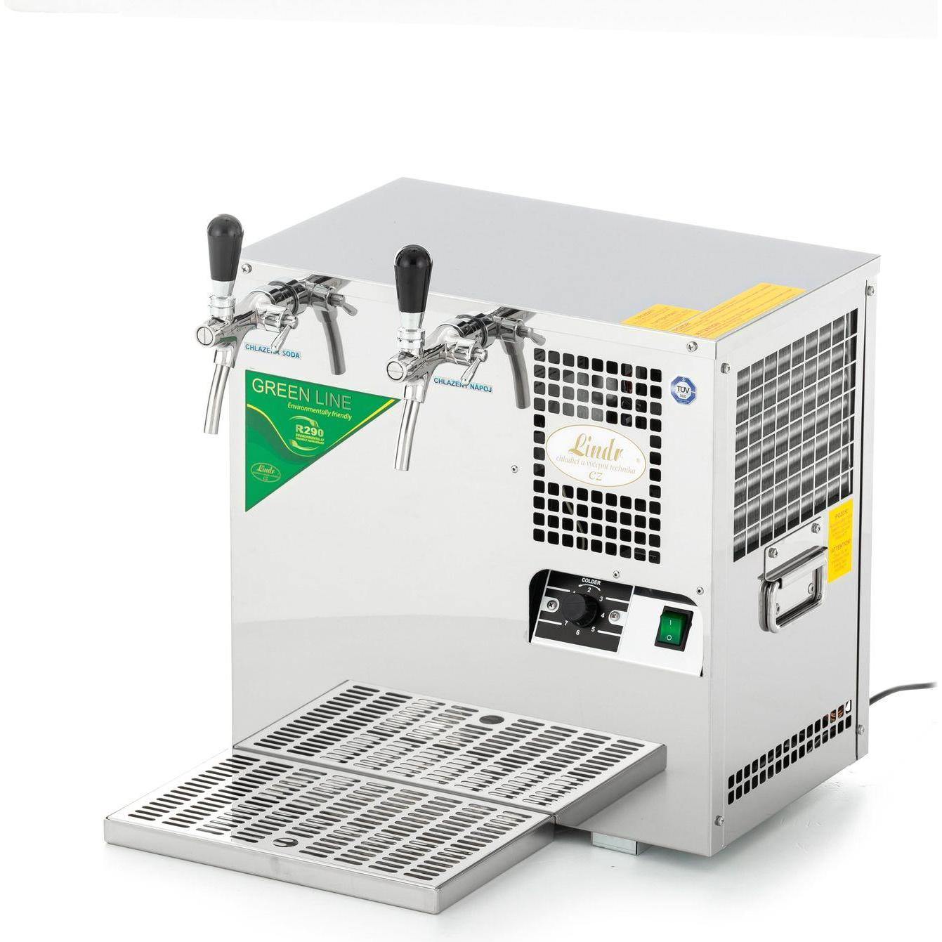 Ich-zapfe AS-45 Wassersprudler, 2-leitig, Hochleistungs-Wasserspender mit Edelstahl-Tropfblech, 50 L/h