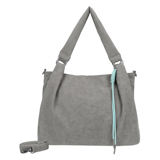 Fritzi aus Preußen Sue03 Shopper Tasche, 40 cm, grau, aus 100% Polyurethan