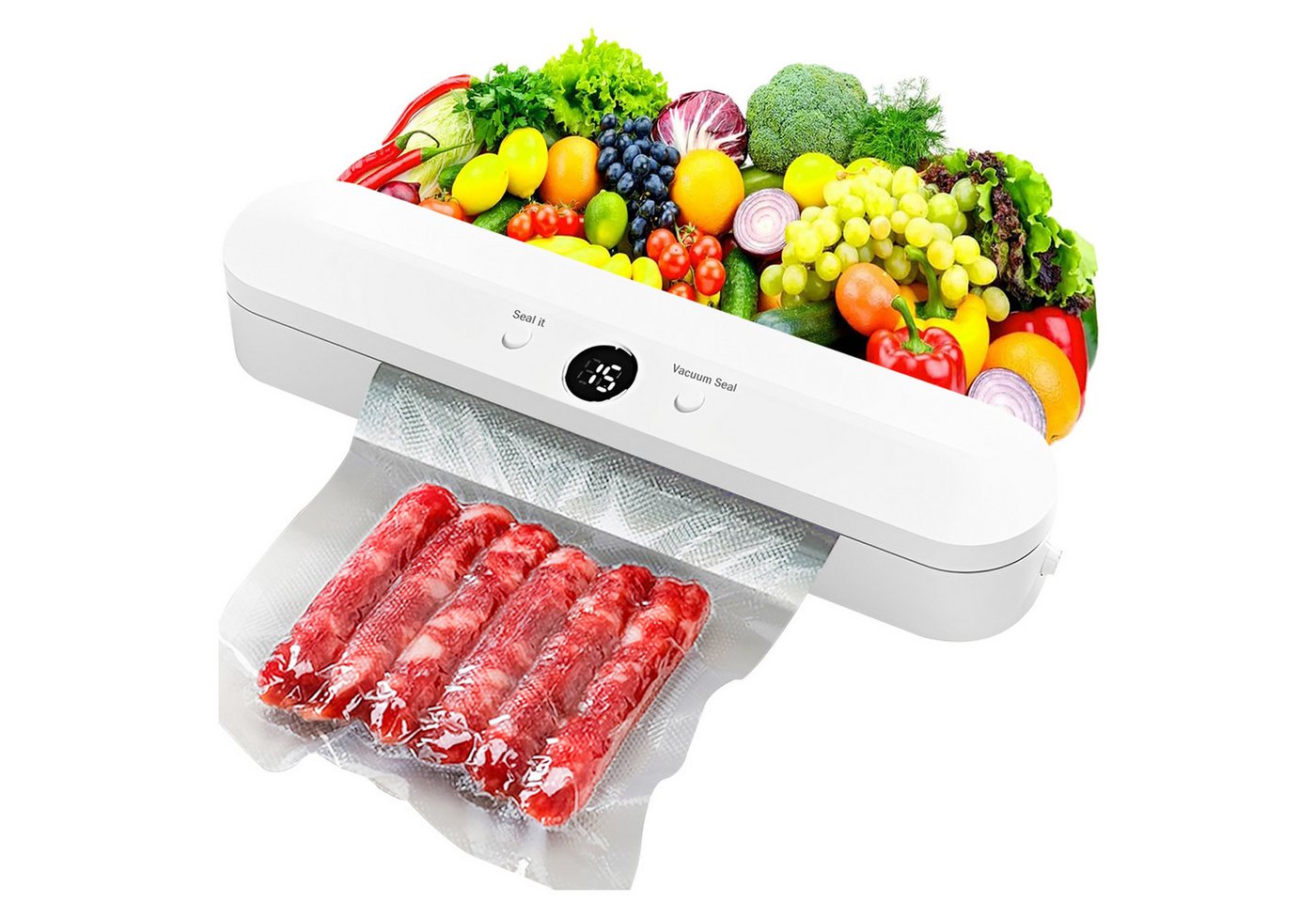 Yeecka Vakuumiergerät, Vakuumierer für Lebensmittel, Multifunktionales vacuum sealer Yeecka Vakuumiergerät, Vakuumierer für Lebensmittel, Multifunktionales vacuum sealer
