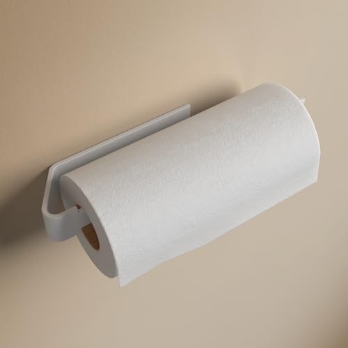 Designfabrik Hamburg Küchenrollenhalter DFHH KRH, Aluminium Vollmaterial, ohne Bohren, abrutschsicher, Schwarz