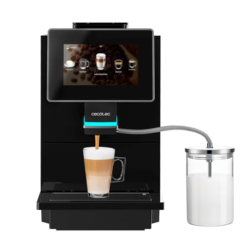 Cecotec Cremmaet Touch OCS, Superautomatischer Kaffeevollautomat mit 19 Bar Pumpe, 7-Zoll-Touchscreen und 400 g Kaffeebohnenreservoir
