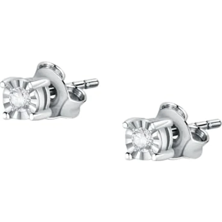 CHRIST Damen-Ohrstecker 375er Weißgold mit 2 Diamanten, 0,3 cm Länge – Bild 1