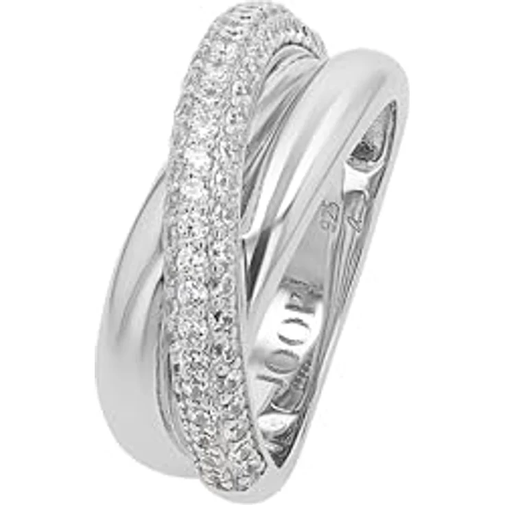 JOOP! Damenring Silber 925, 8 mm mit Zirkonia, Geschenkidee in Schmuck Geschenk Box – Bild 4