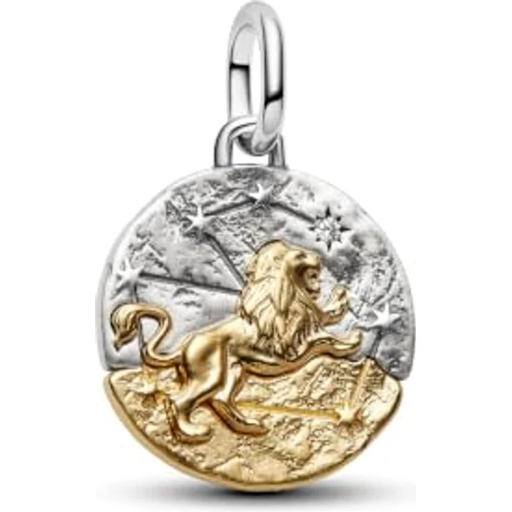 Pandora Charm Anhänger Sternzeichen Löwe 764994C01, Bicolor mit Zirkonia, Silberfarben und Gelbgoldfarben – Bild 2