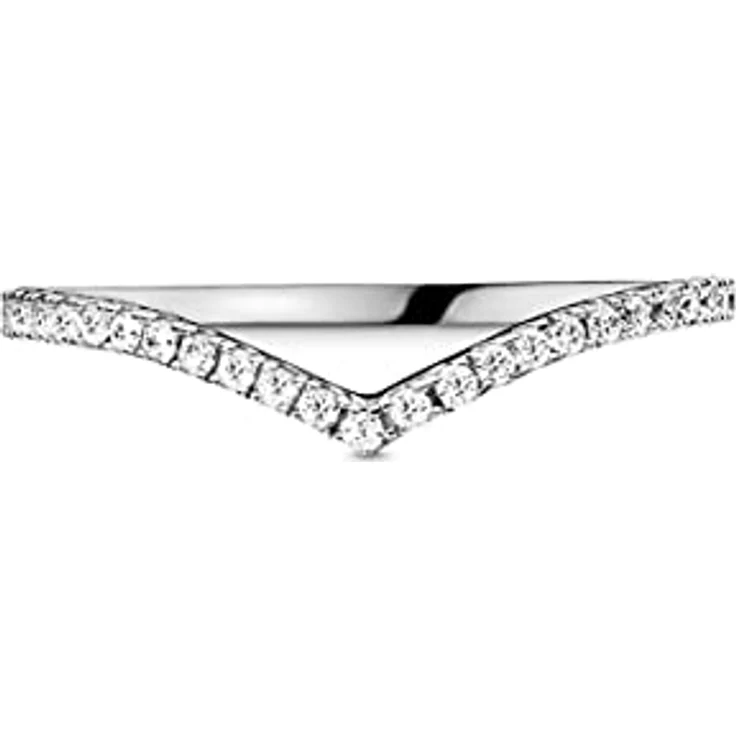 PANDORA Funkelnder Wishbone Ring aus Sterling-Silber mit Cubic Zirkonia, Größe 50, kompatibel mit Pandora Moments Kollektion – Bild 2
