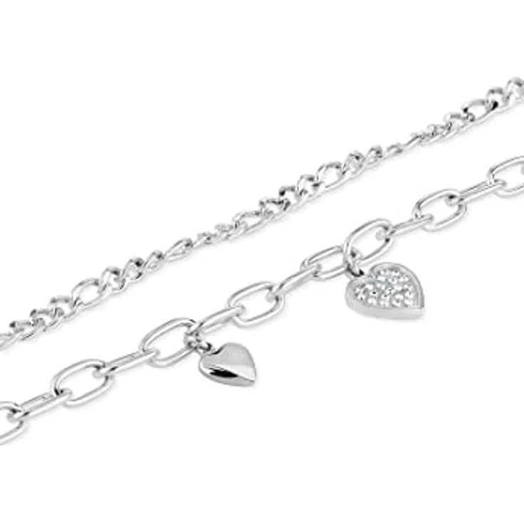 Guido Maria Kretschmer Damen-Armband Edelstahl mit 20 Zirkonia, One Size, Silber, 17 cm + 3 cm Verlängerung – Bild 2