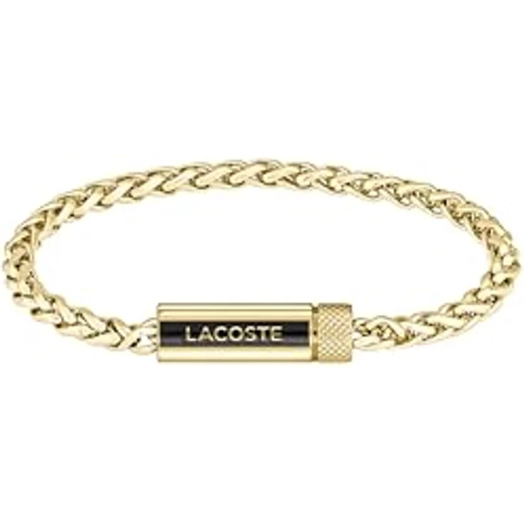 Lacoste Gliederarmband SPELT, Herren-Armband aus poliertem Edelstahl mit Gelbgold-Beschichtung, verstellbar von 190 mm bis 222 mm – Bild 1