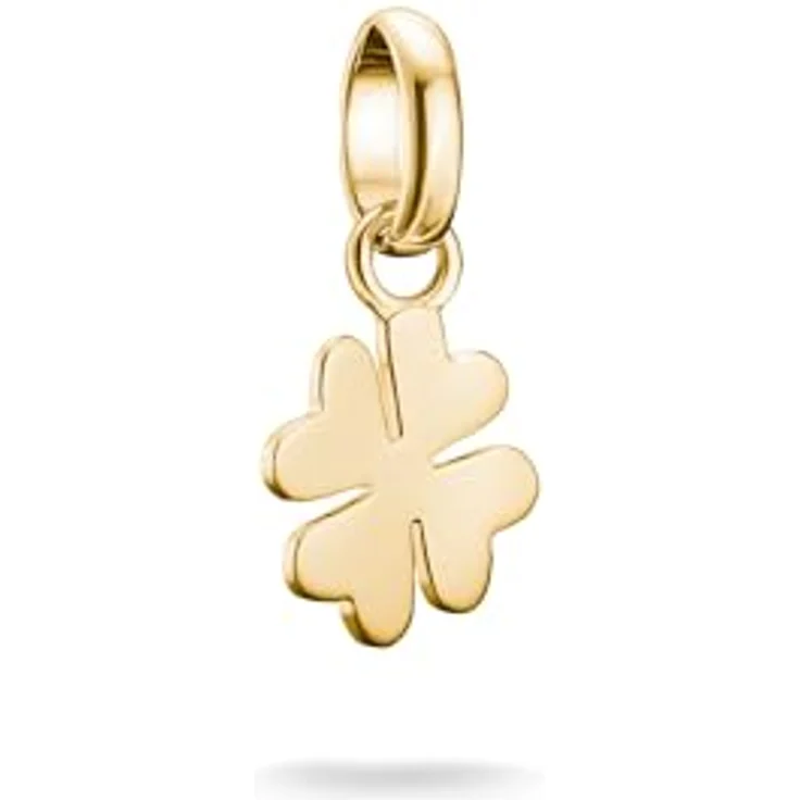 Thomas Sabo Charm Club Connect Charm-Anhänger Glücksklee, 18k vergoldet aus recyceltem 925 Silber, CC1202-413-39 – Bild 1