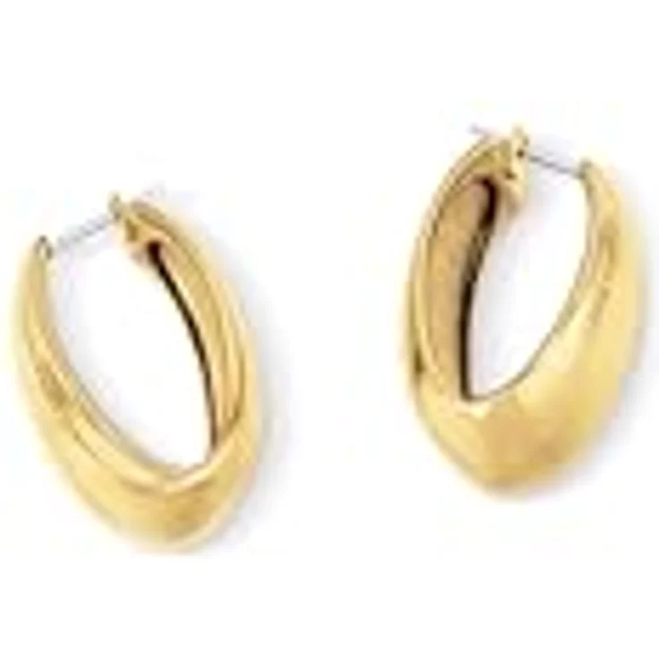 Calvin Klein MODERN PURITY Ohrringe für Damen, Edelstahl mit Gelbgold-Beschichtung, 24,7 mm x 18 mm, sicherer Steckverschluss – Bild 2