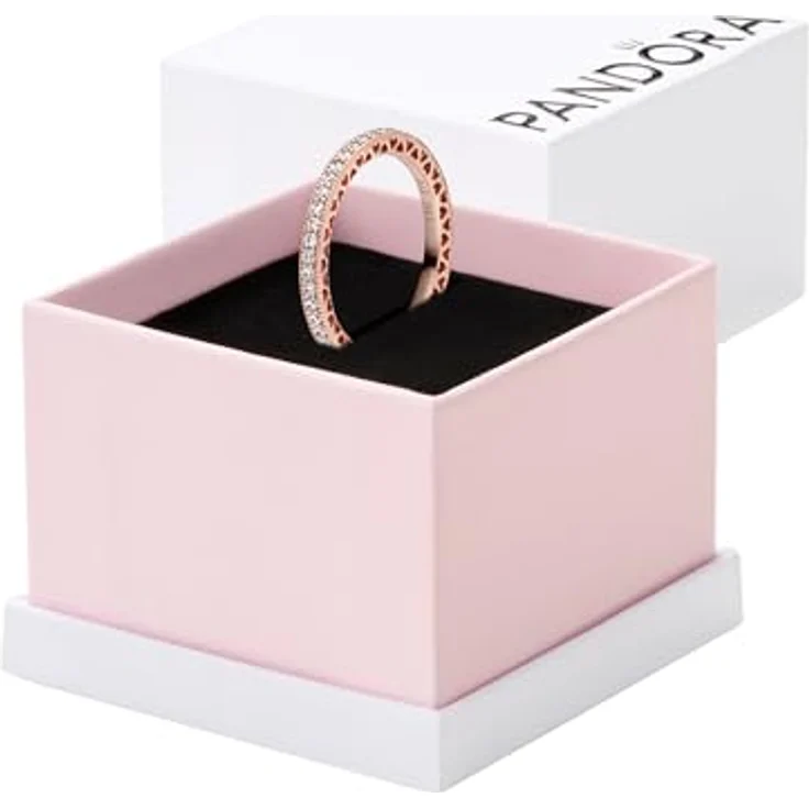 Pandora 180963CZ Ring für Damen, Unendliche Herzen, roségold plattiert mit Zirkonia, Breite 2,25 mm – Bild 1