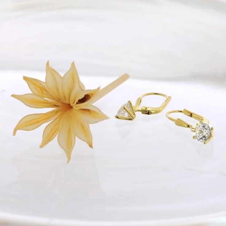 GLIZZ Damen-Ohrringe GL8795, 333 Gold Ohrhänger mit Zirkonias, 20 mm Länge, Geschenkidee in edler Verpackung – Bild 2