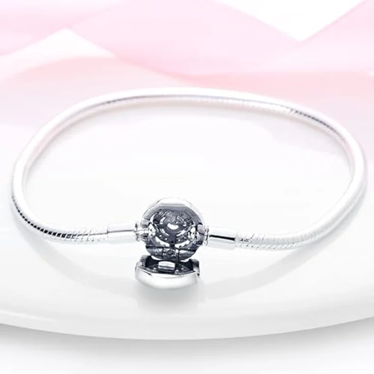 Pandach 925 Sterling Silber Damenarmband, Moments Schlangen-Gliederarmband, perfektes Geschenk für Frauen zu Valentinstag, Muttertag, Geburtstag und Weihnachten – Bild 3