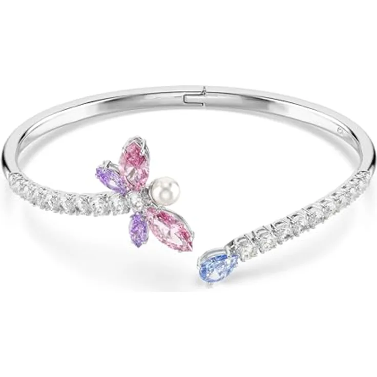Swarovski x Ariana Grande Armreif, Libellenmotiv mit Swarovski Zirconia, Mehrfarbig, Rhodiniert