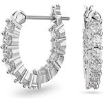 Swarovski Matrix Vittore Kreolen, Weiss, rhodiniert mit funkelnden Elementen für Damen