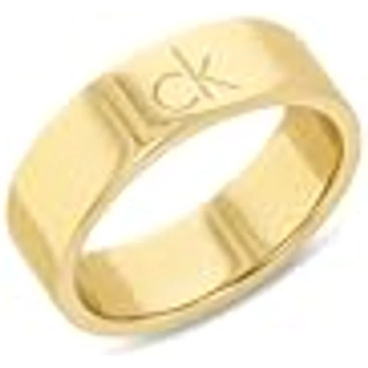 Calvin Klein CK TRIO Set aus 3 Damenringen in Gelbgold mit Kristallen, Größe 58 - 35000795E – Bild 3