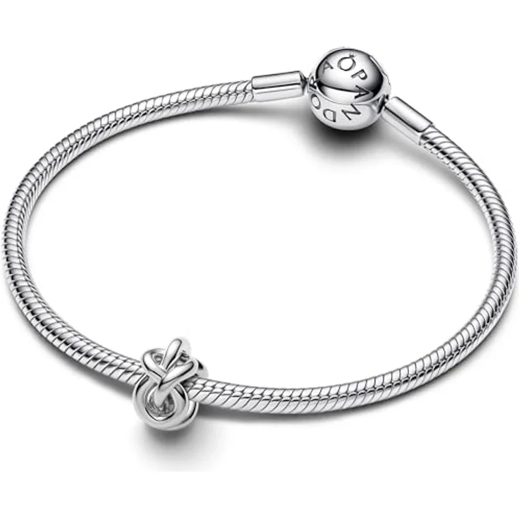 PANDORA Moments Unendlichkeitsknoten Charm, Sterling Silber, Symbol der Verbundenheit und Belastbarkeit, kompatibel mit Moments Armbändern, 793755C00 – Bild 3