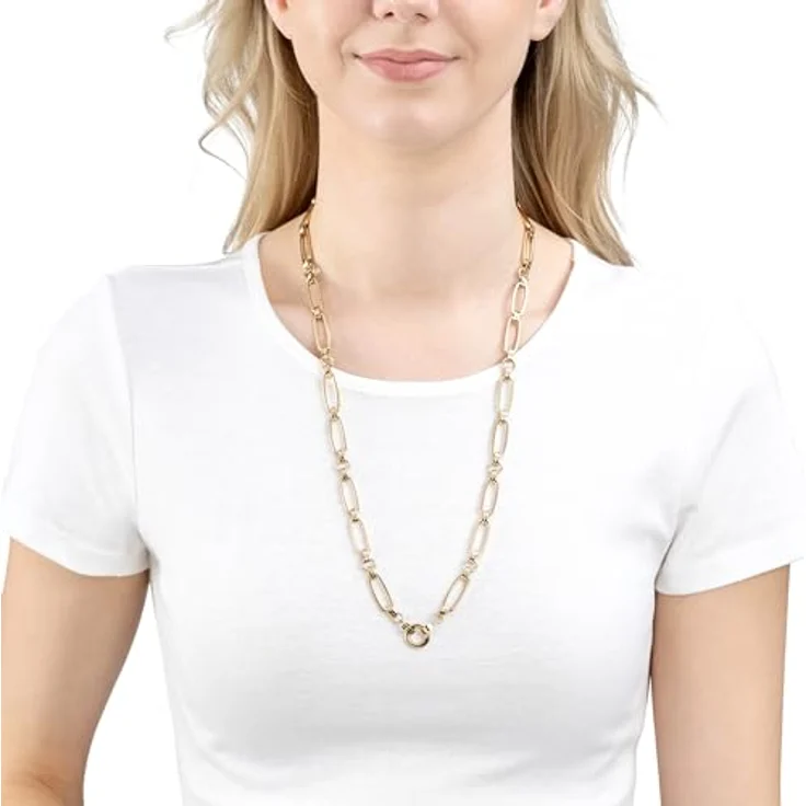 JEWELS BY LEONARDO Halskette Clip & Mix Mathilde, goldfarbener Edelstahl mit verbindungs-Ring für Charms, 65 cm, Allergikerfreundlich, Teil der Mauritia Mack Kollektion – Bild 3